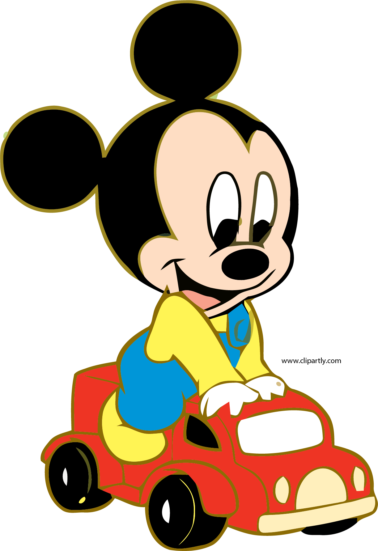 Clip Royalty Free Car Driving Clipart - Imagem Da Mickey Baby - Png Download (1223x1783), Png Download