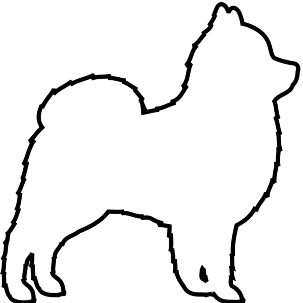 Clipart Free Download Chiwawa Drawing Outline - Pomeranian Face Outline Vector - Png Download (600x600), Png Download