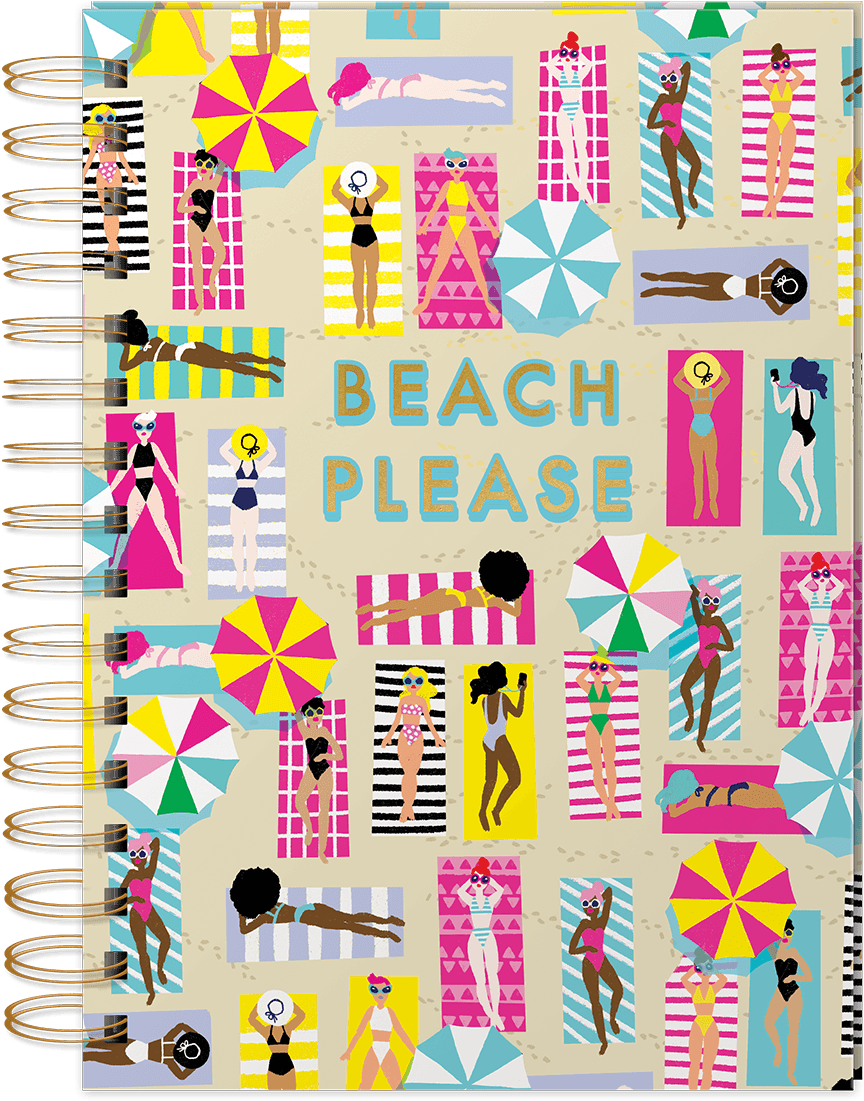 Beach Please Spiral Bound Journal Lady Jayne Spiral Bound Journal