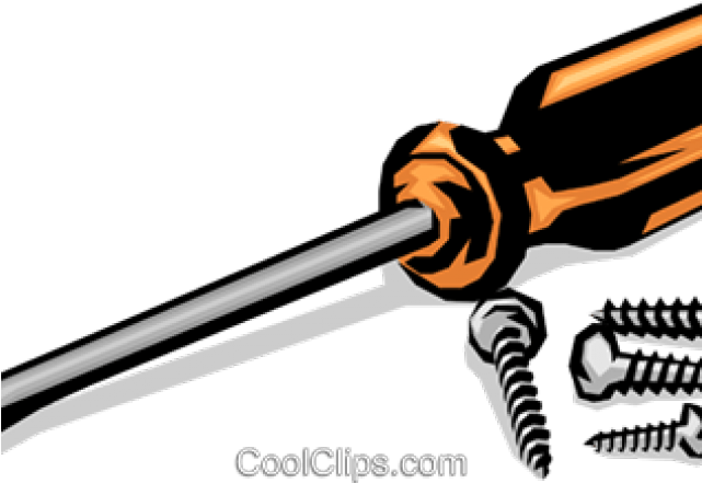 Clipart Screwdriver And Screws - Png Download (640x480), Png Download