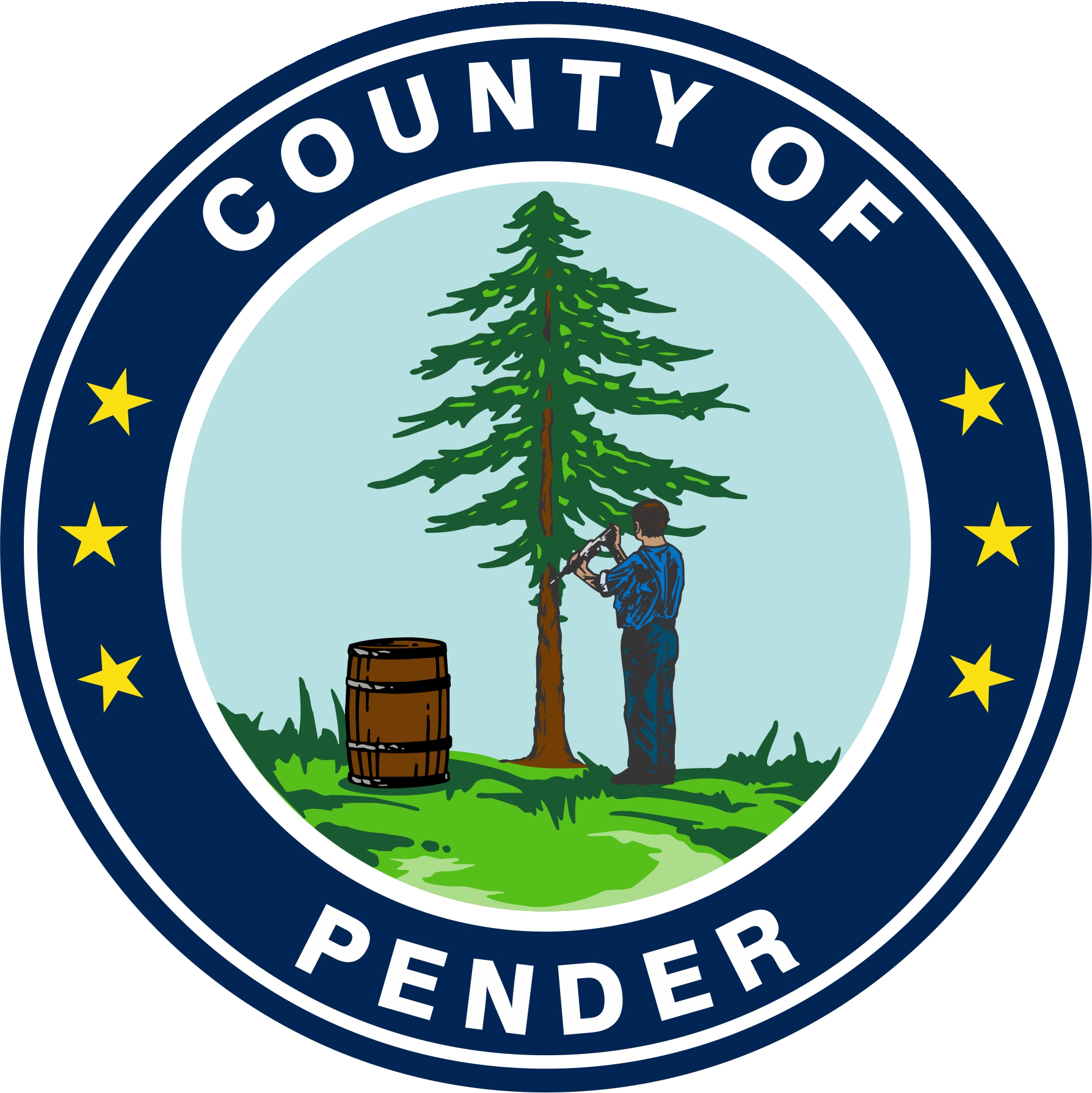Select Cemetery - - Pender County Seal Nc Clipart (1788x1789), Png Download