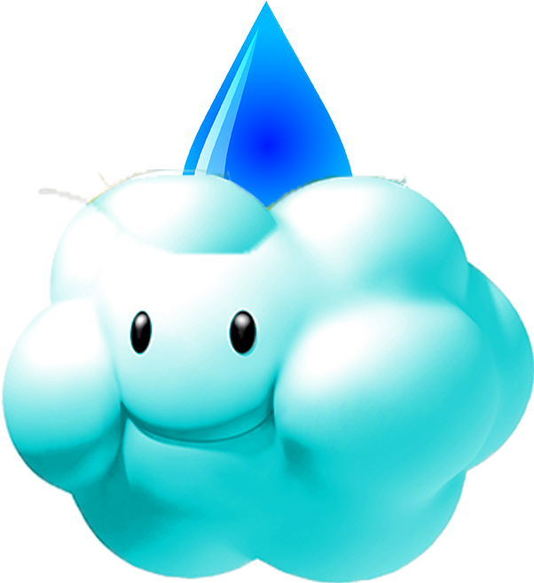 Rain Cloud - Mario Kart Snow Cloud Clipart (681x657), Png Download
