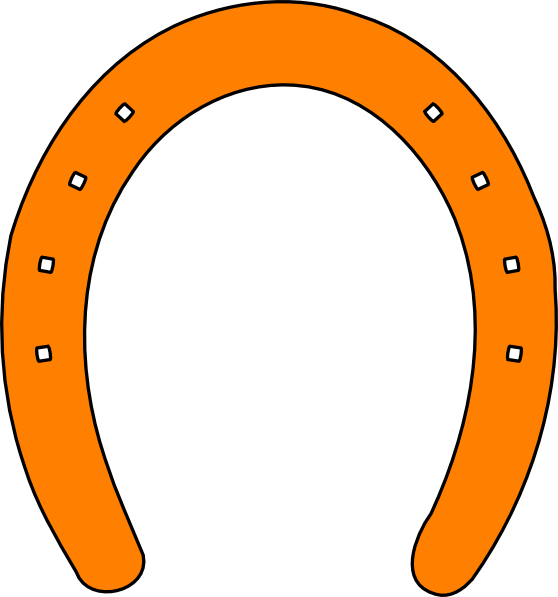Orange Horseshoe Clipart - Png Download (558x597), Png Download