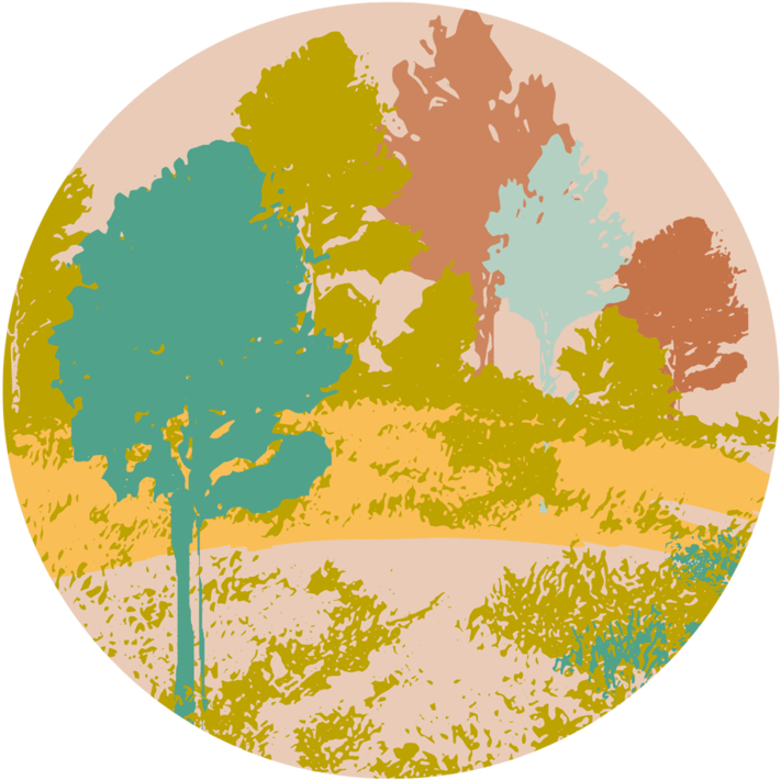 Painted Horizon Round Picture - Circle Clipart (800x800), Png Download