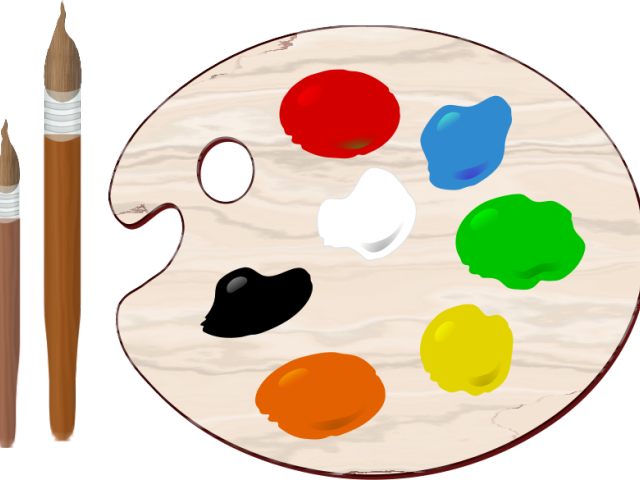 Palette Clipart School - Painting Palette Transparent - Png Download (640x480), Png Download