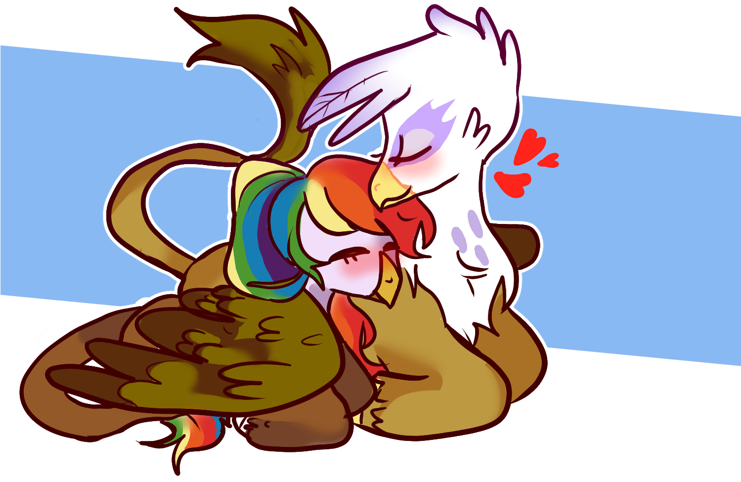 Milky-rabbit, Cute, Female, Gilda, Griffon, Heart, - Cartoon Clipart (1498x1010), Png Download