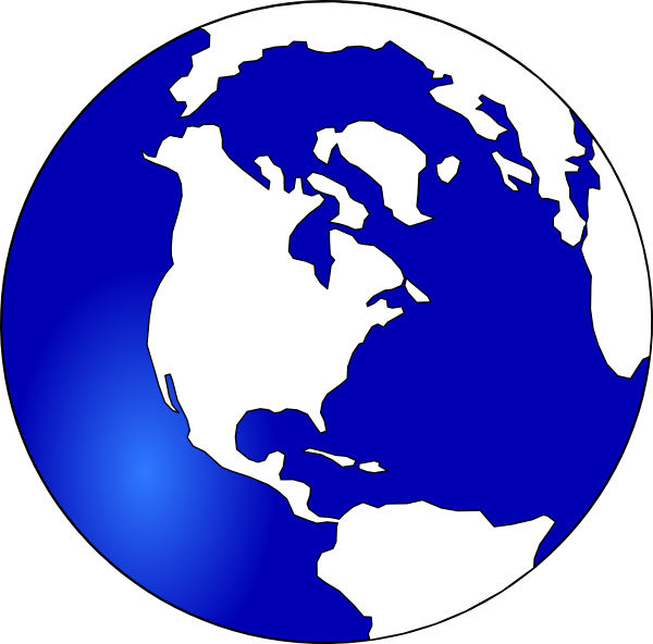 Blue And White Earth Clipart (600x592), Png Download