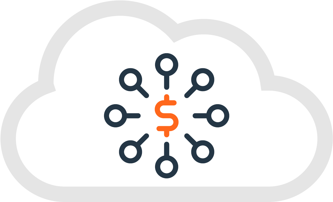Solutions Cloud Cost - Nodes Icon Png Clipart (1354x938), Png Download