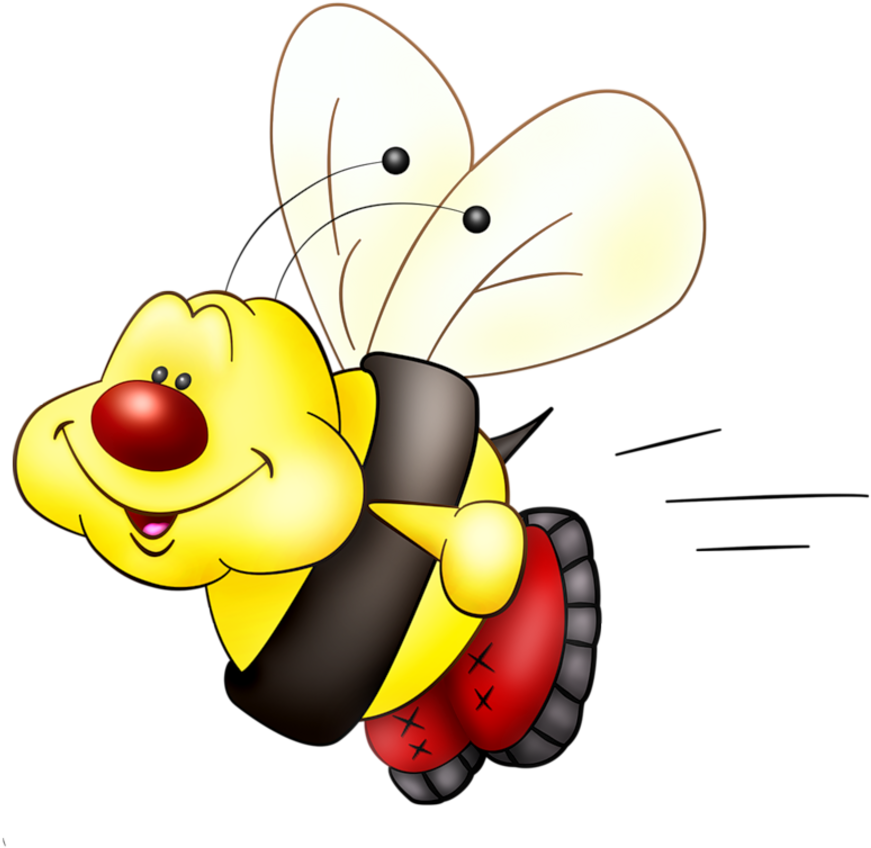 Honey Bee Cartoon, Cartoon Bee, Honey Bee Hives, Honey - Bee Clipart (900x900), Png Download