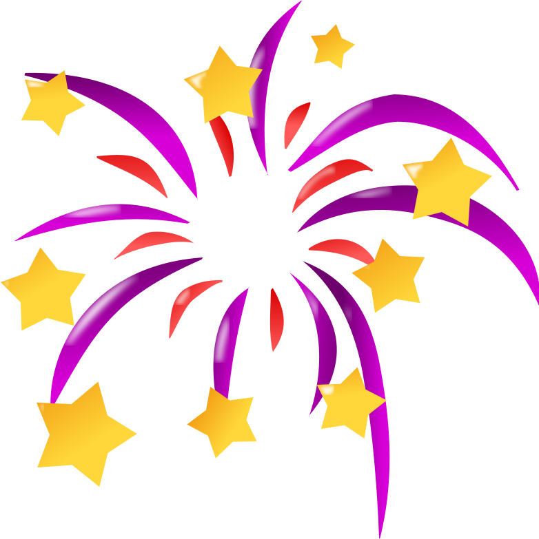 Clip Art Of Fireworks - New Year Icon Png Transparent Png (781x800), Png Download