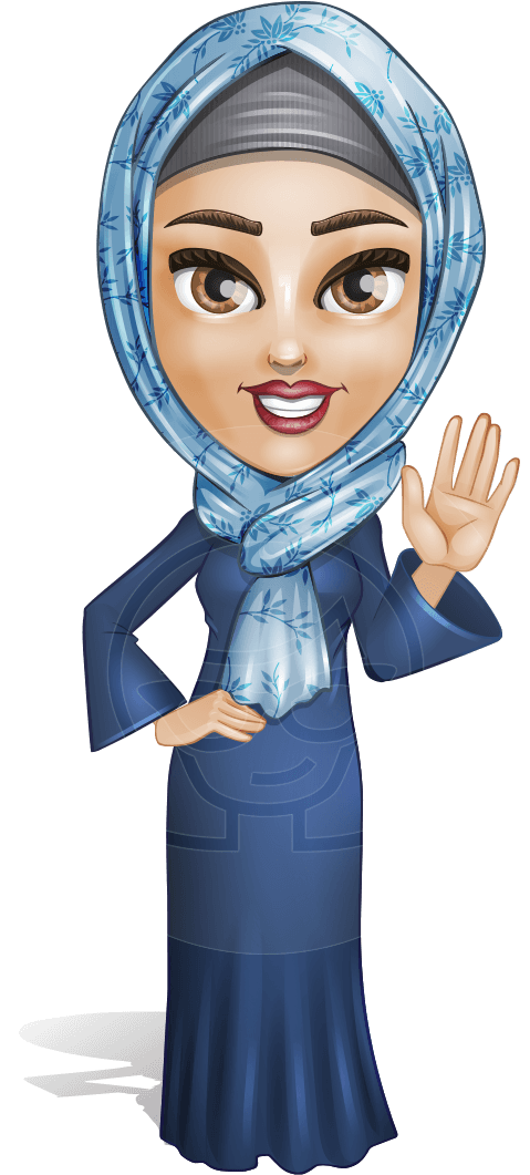 Jewel Clipart Cute Character - Arab Woman Cartoon - Png Download (691x1060), Png Download