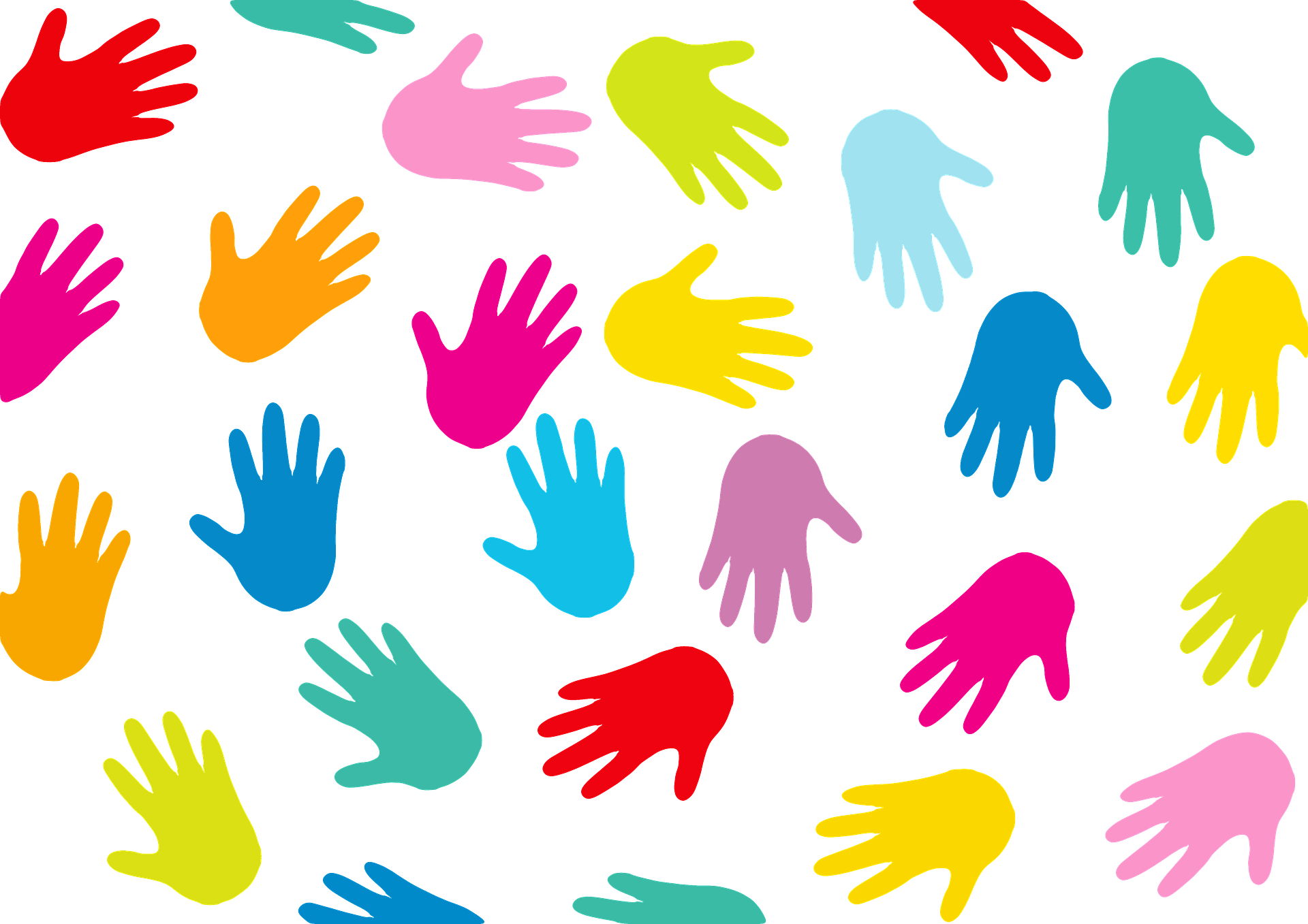 Summary Of April 23, 2018 “a City For All” Planning - Colourful Hand Prints Png Clipart (1920x1357), Png Download