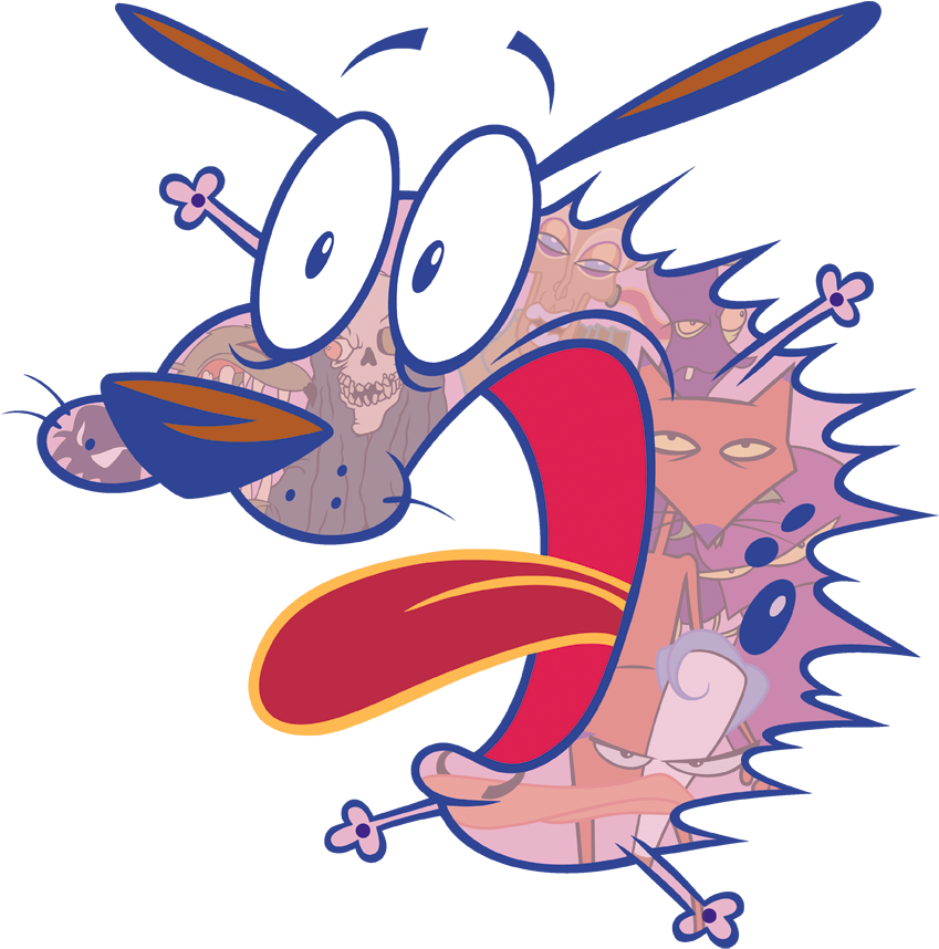 Courage The Cowardly Dog Evil Inside Toddler T-shirt - Courage The Cowardly Dog Clipart (850x917), Png Download