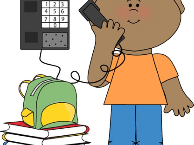 Jobs Clipart Child - Kid On Phone Clipart - Png Download (640x480), Png Download