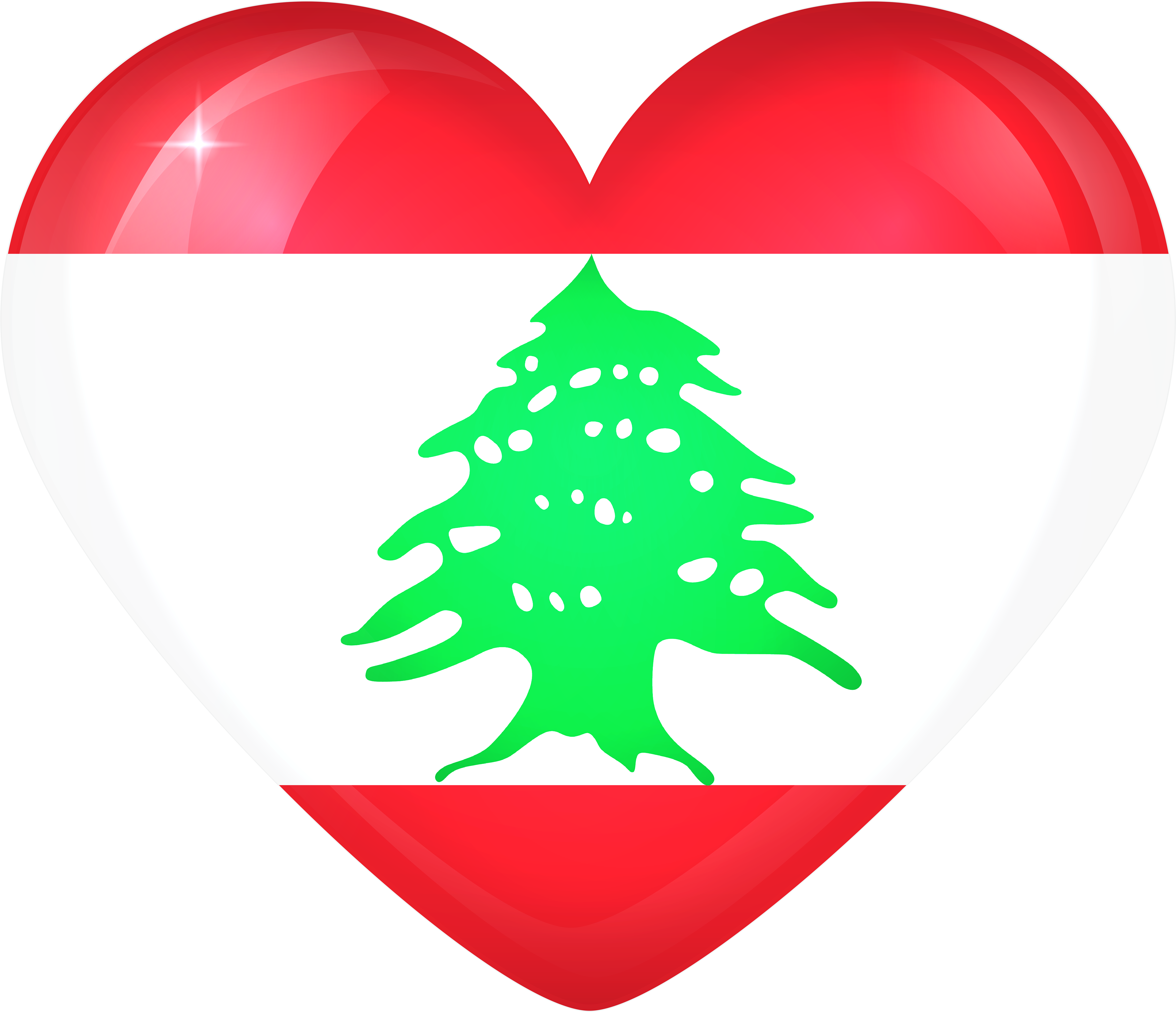 Lebanon Flag Heart Clipart (6000x5150), Png Download