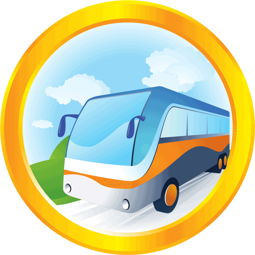 Zinga Travel Services Private Limited - Bus Clipart (851x851), Png Download