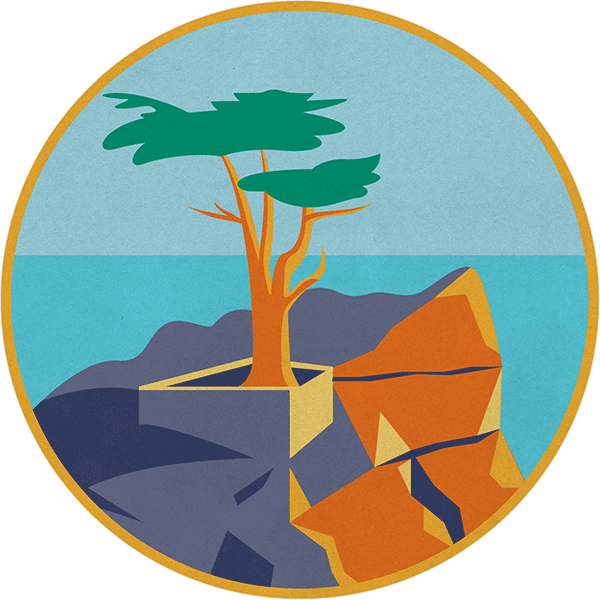 The Only Two Places In The World Where The Famous Monterey - Tree Clipart (600x600), Png Download
