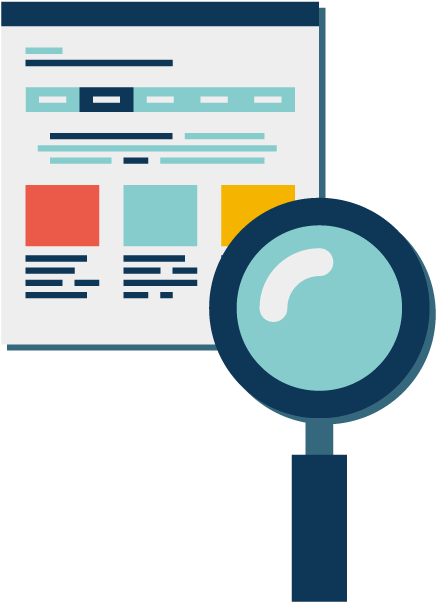 Magnifying Glass And Documents Icon For United States - Настройка Яндекс Директ Clipart (542x641), Png Download