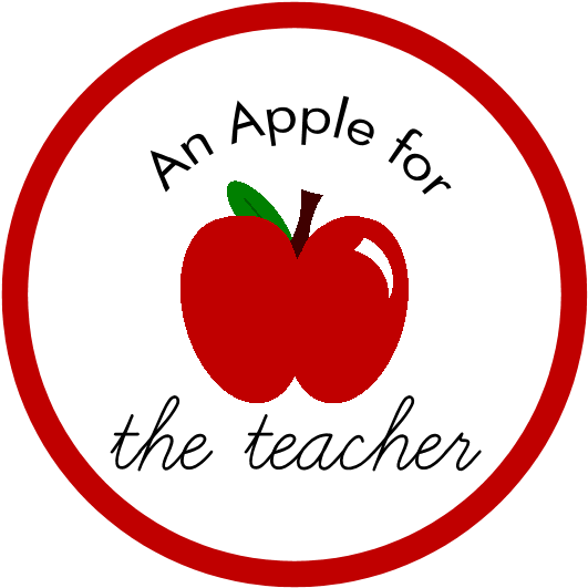 Cash Clipart - Apples For The Teacher Gift Tag - Png Download (644x667), Png Download
