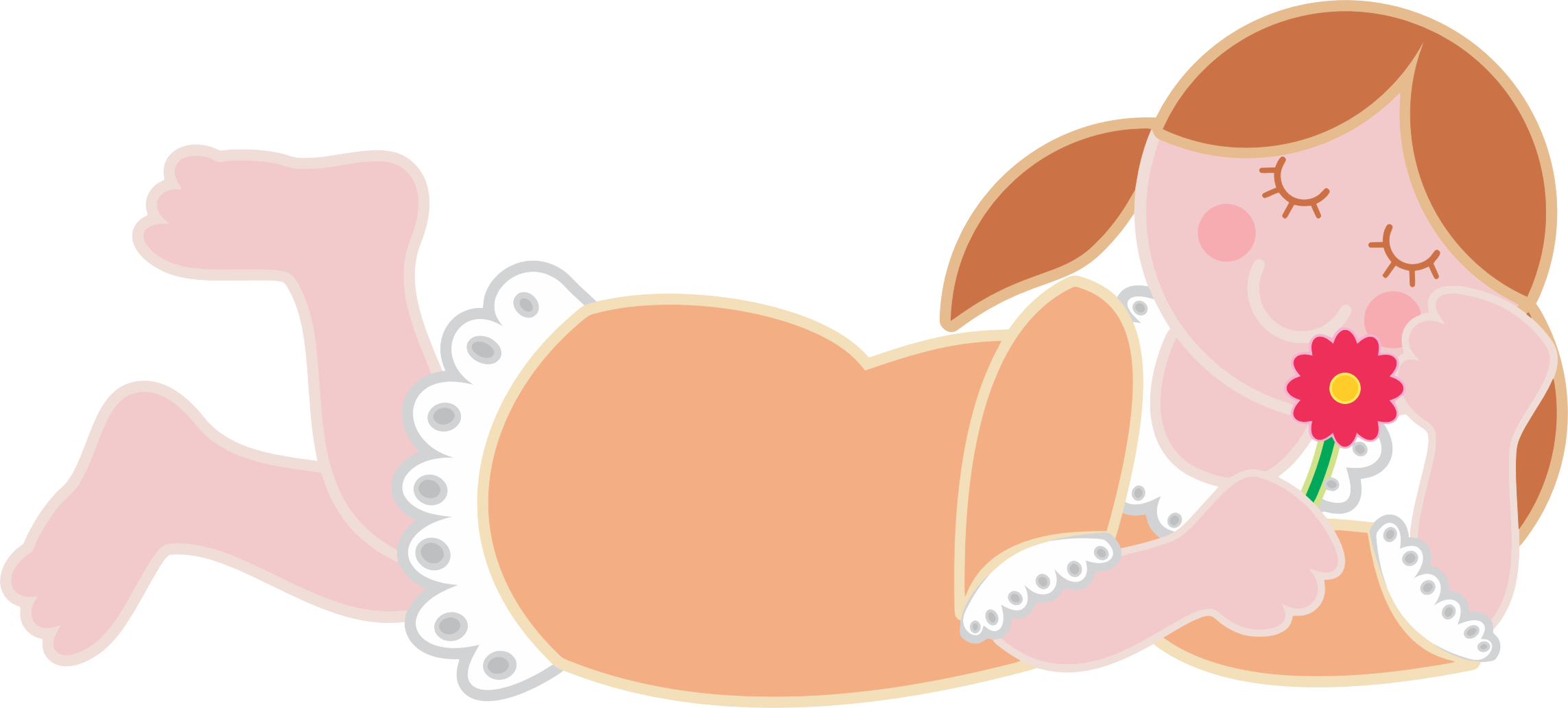 Big Image - Girl Clipart (2286x1032), Png Download