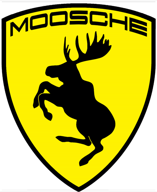 Moose Sticker M Moosche Prancing Moose Shield Please - Volvo Moose Clipart (519x634), Png Download