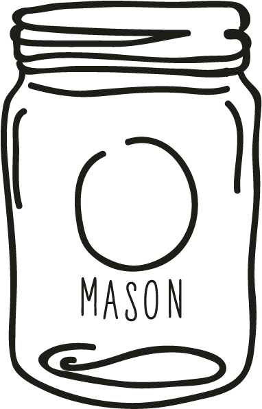 Smock Mason Jar 2 Motif Clipart (696x696), Png Download