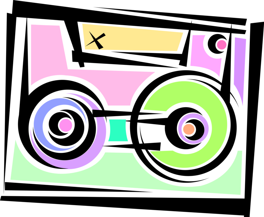 Vector Illustration Of Audio Entertainment Analog Cassette - Law Clipart (854x700), Png Download