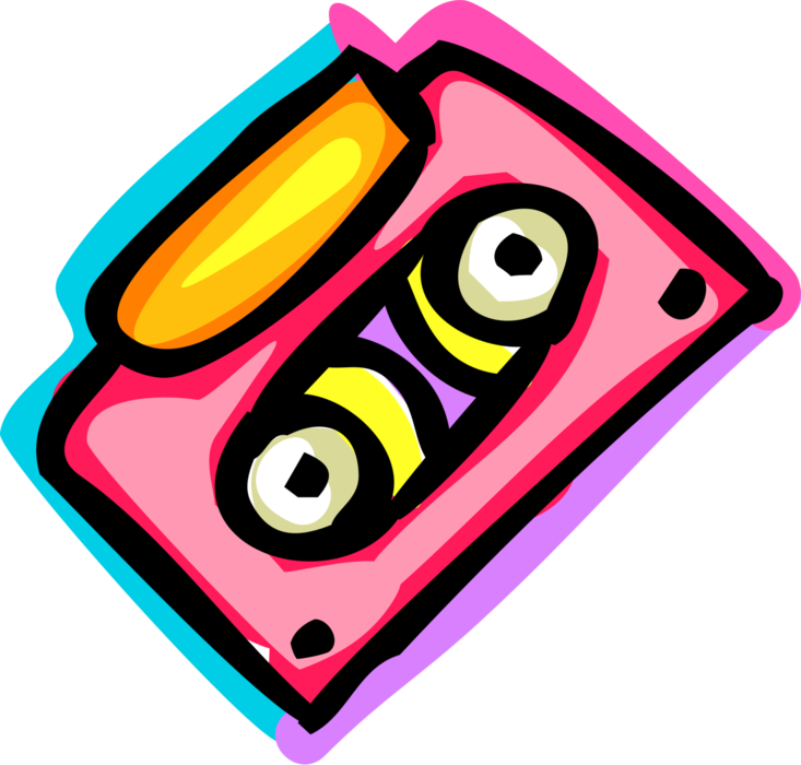 Vector Illustration Of Audio Entertainment Analog Cassette - Law Clipart (733x700), Png Download