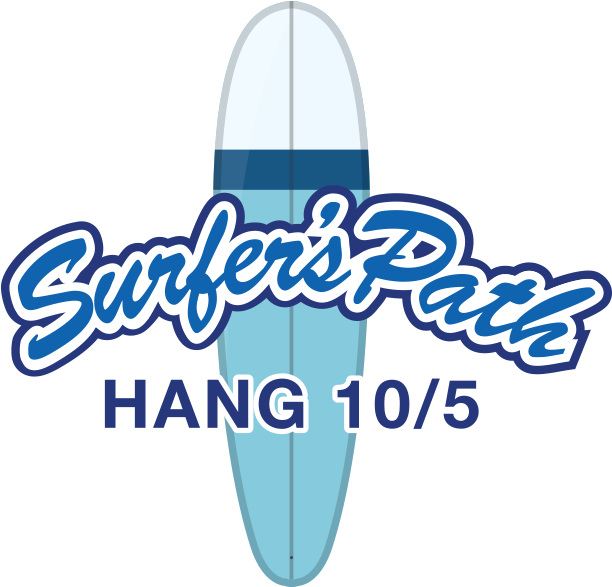 Hang 10/5 - Surfer's Path Logo Clipart (611x662), Png Download
