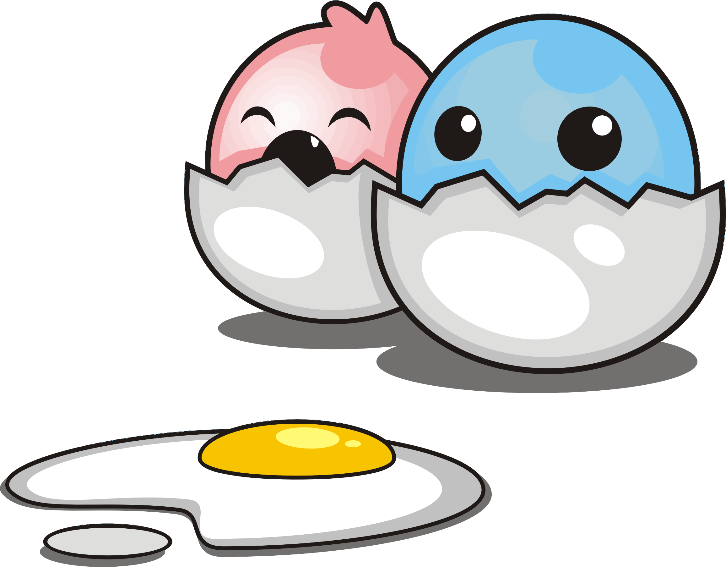 Big Image - Chick Hatching From Egg Animated Clipart (2312x1804), Png Download
