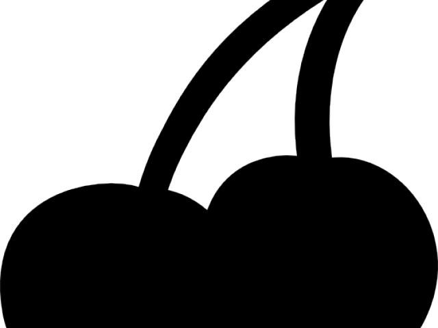 Cherry Cliparts Black - Cherry - Png Download (640x480), Png Download