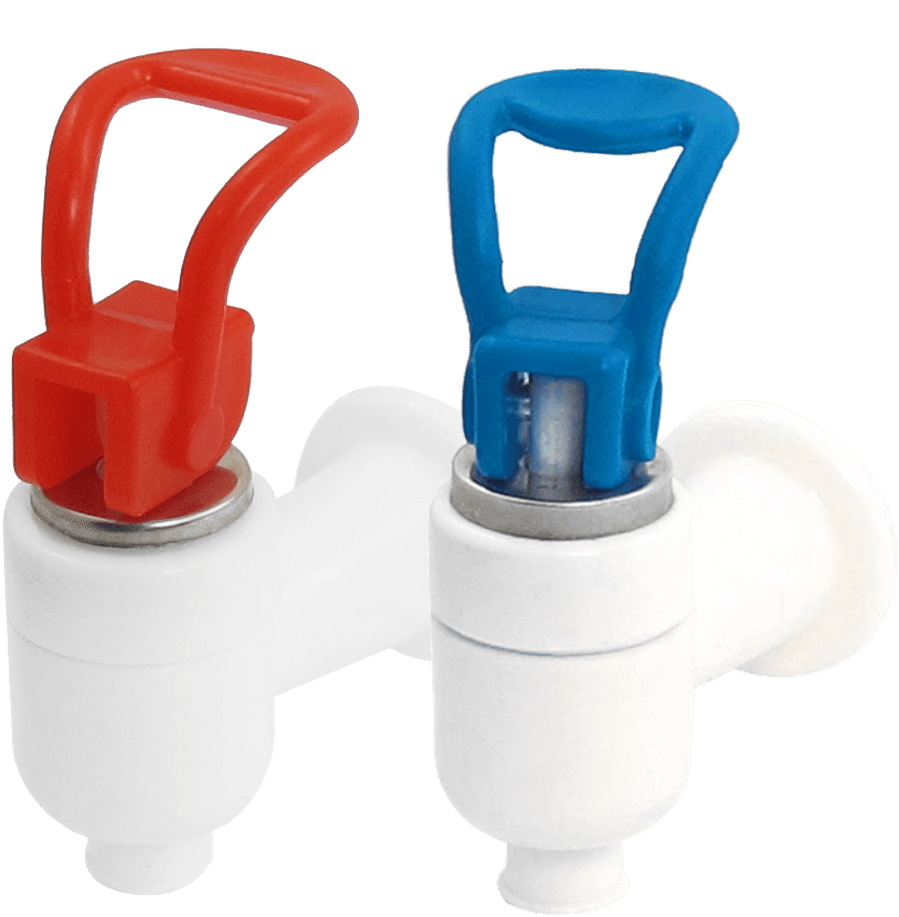 Dispenser Taps Set Red Blue Female Landmark - Blue Hand Push Hot Drink 9mm Exit Tap Faucet For Angel Clipart (1000x1000), Png Download