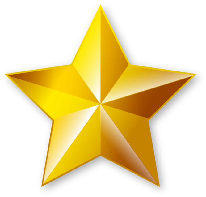Star Golden Transprent Free - Golden Star Clipart (734x700), Png Download