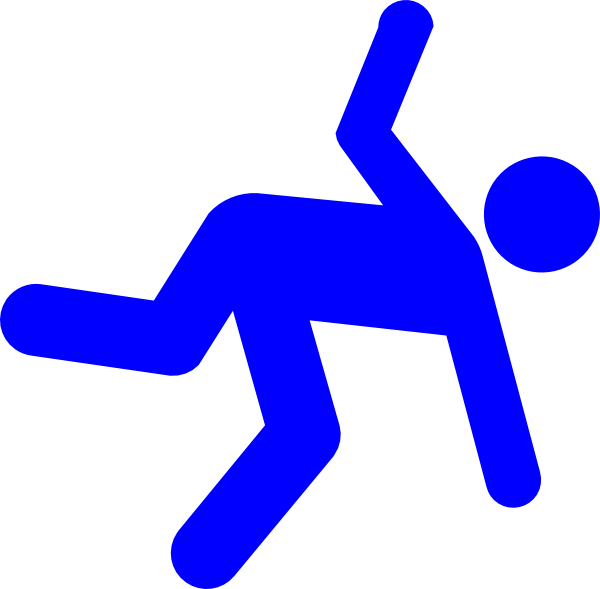 Blue Fallen Clip Art At Clker Com - Falling Man No Background - Png Download (600x589), Png Download