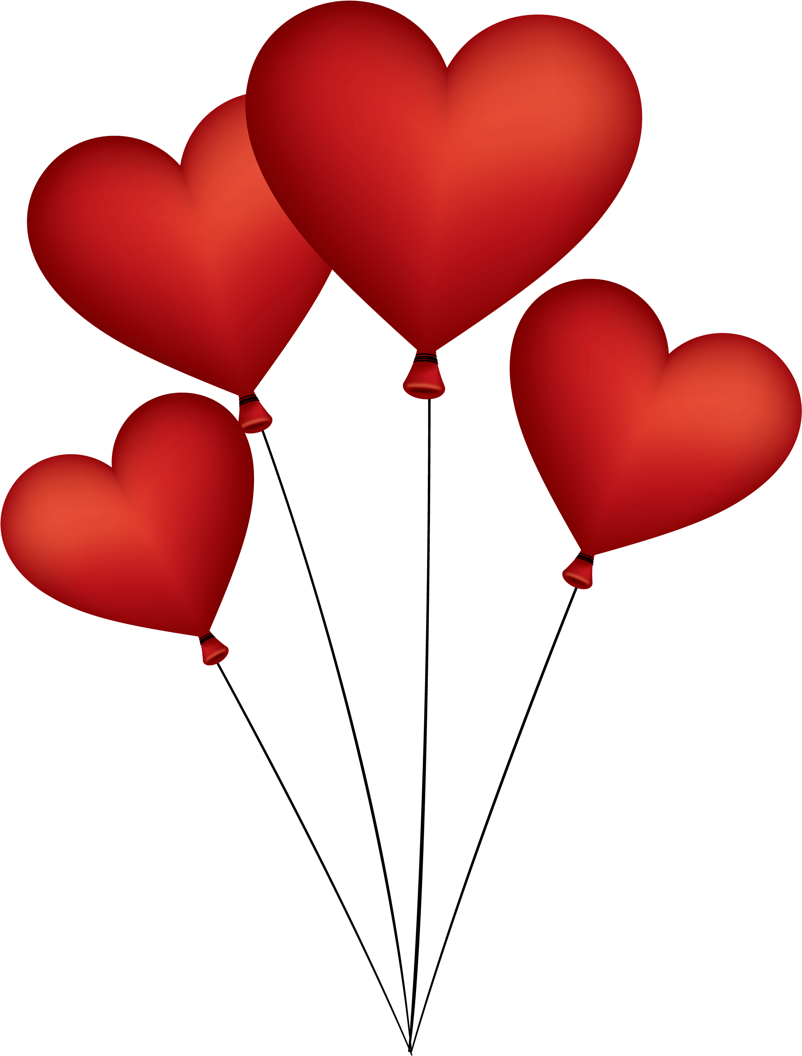 Love Heart Balloon Png Clipart (3000x3823), Png Download