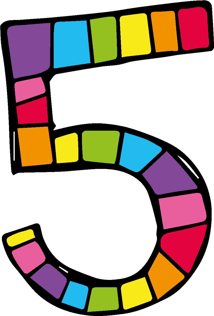 Finally This Week I Got Around To Hang Up Our Penguins - Dibujos Del Numero 5 Clipart (1125x1406), Png Download