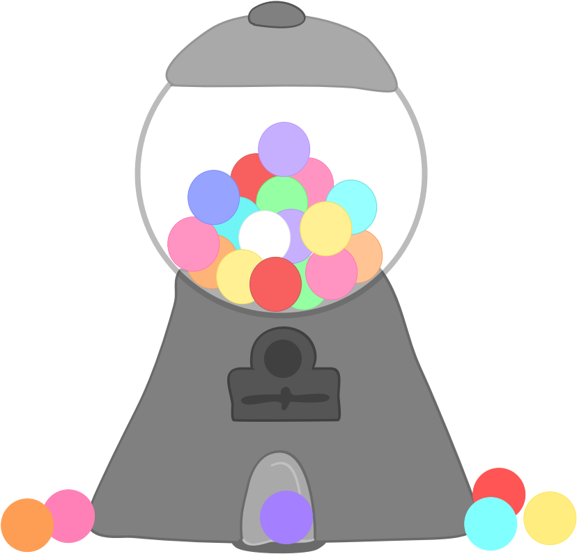 I Just Finished A New Pack, "let's Celebrate 100 Days" - Gumball Machine Clipart (839x800), Png Download