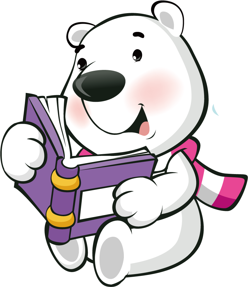 Clipart Reading Teddy Bear - Happy Forever Cross Stitch Cartoon, Study Hard - Png Download (1000x1000), Png Download