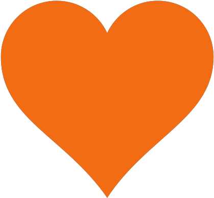 Clipart Info - Orange Heart Png Transparent Png (600x556), Png Download