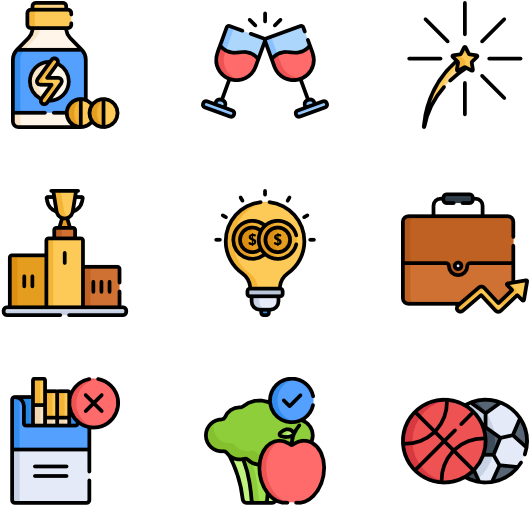 New Year Proposals - Vacations Icons Clipart (600x564), Png Download