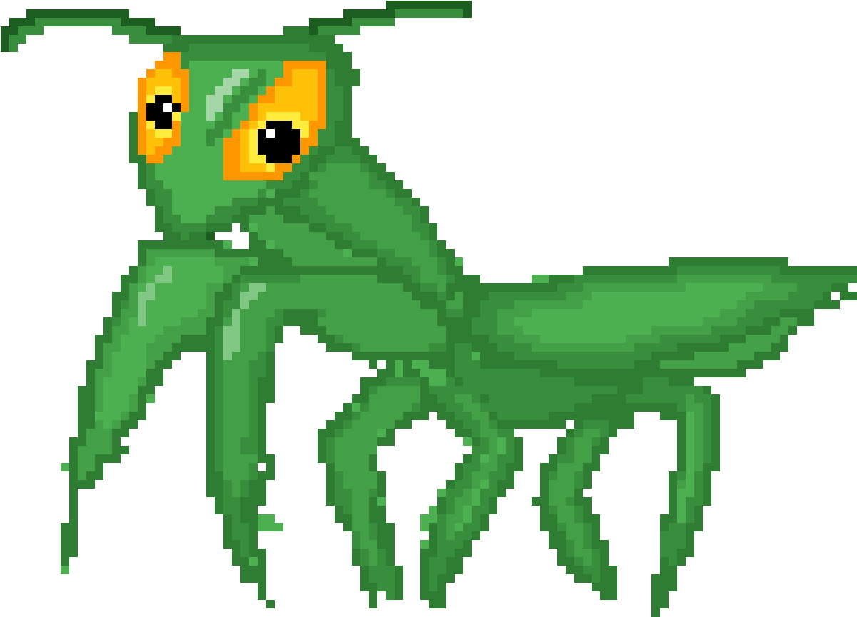 Praying Mantis Sprite - Cartoon Clipart (1200x1200), Png Download