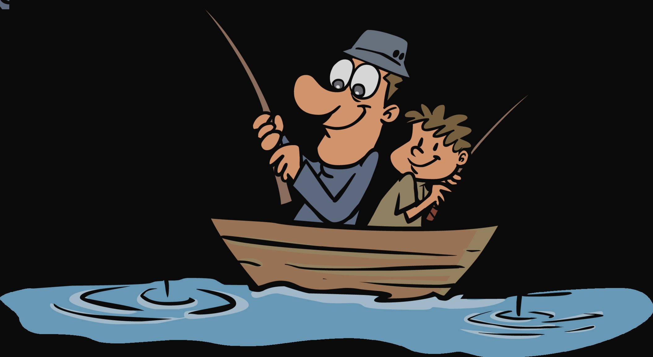 Go Fish Clip Art Go Fishing Clipart - Fishing Clipart - Png Download (2111x1154), Png Download