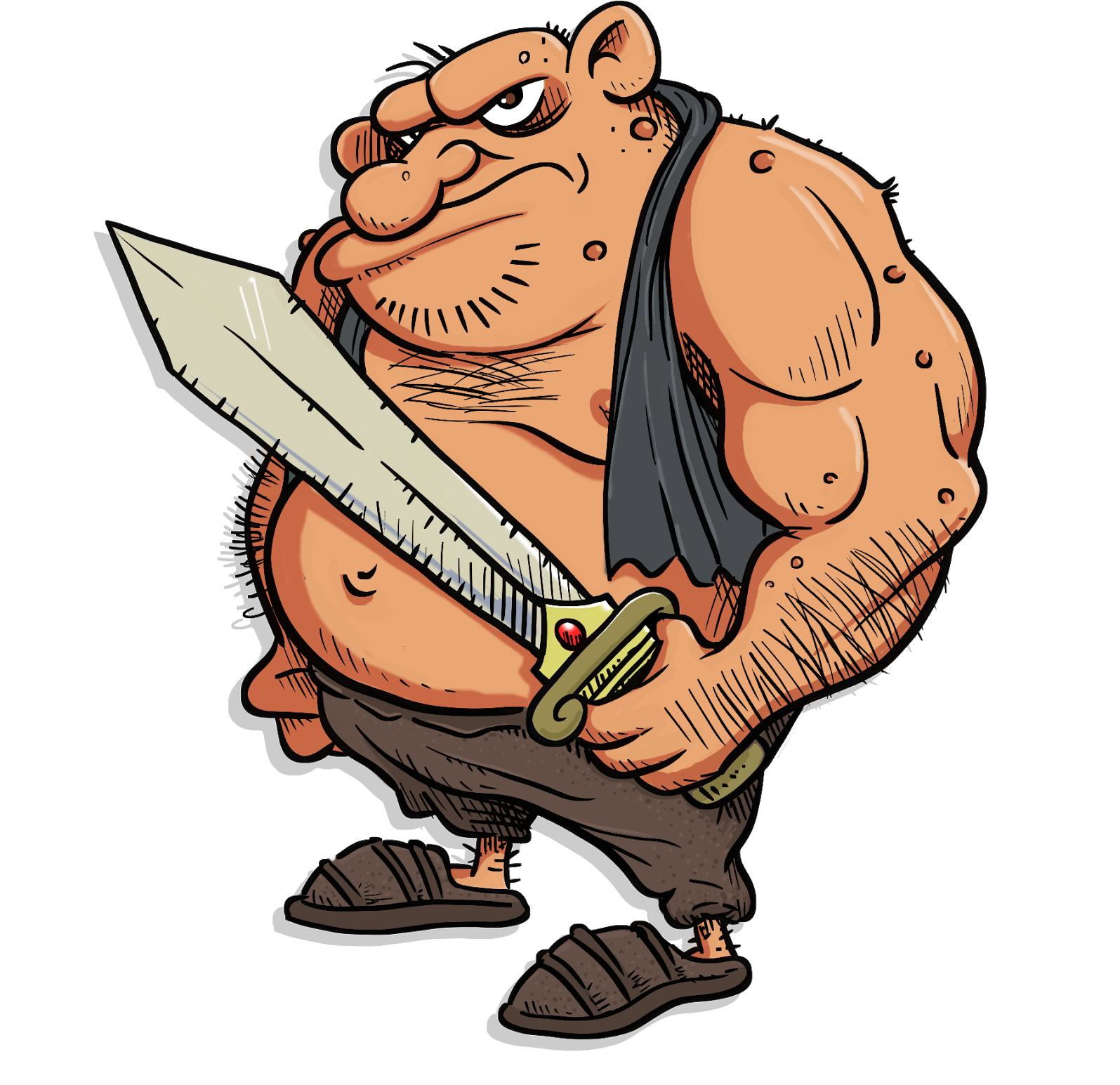 The Full Color Version Of The Ogre On A Dark Background - Game Character Without Background Png Clipart (1600x1600), Png Download