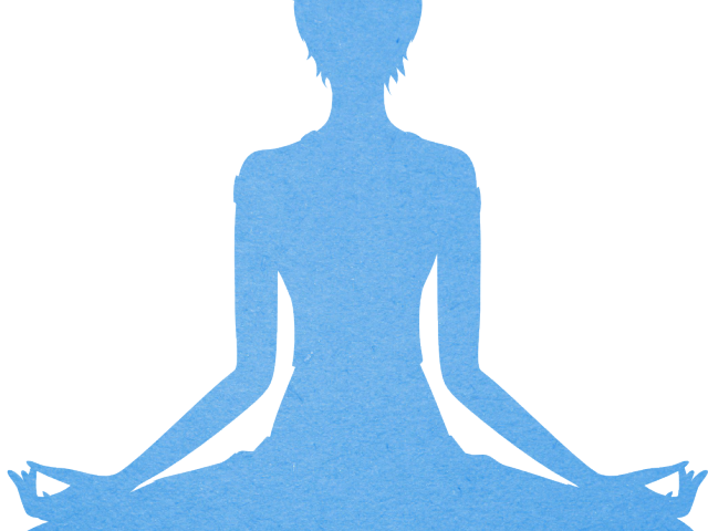 Meditation Clipart Yoga Breathing - Silueta De Chica Haciendo Yoga - Png Download (640x480), Png Download