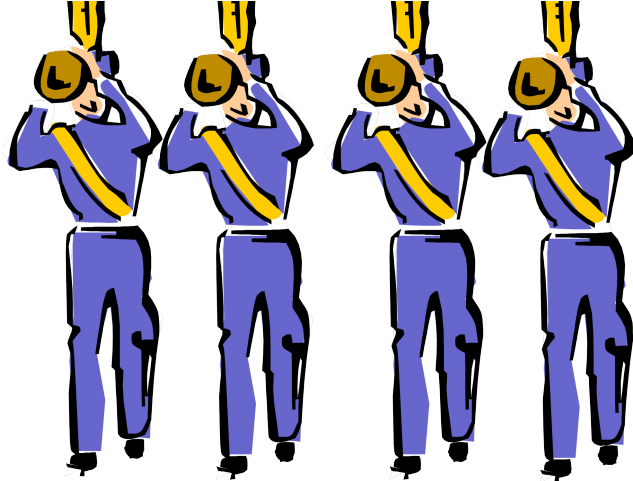 Band Clipart Drum Corps - Marching Band Clip Art - Png Download (640x480), Png Download
