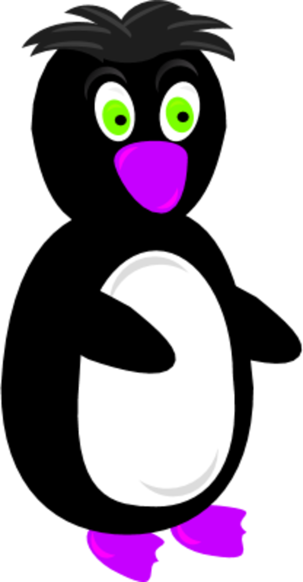 Penguin Looking Forward And Surprised - Penguin Clip Art - Png Download (600x1154), Png Download