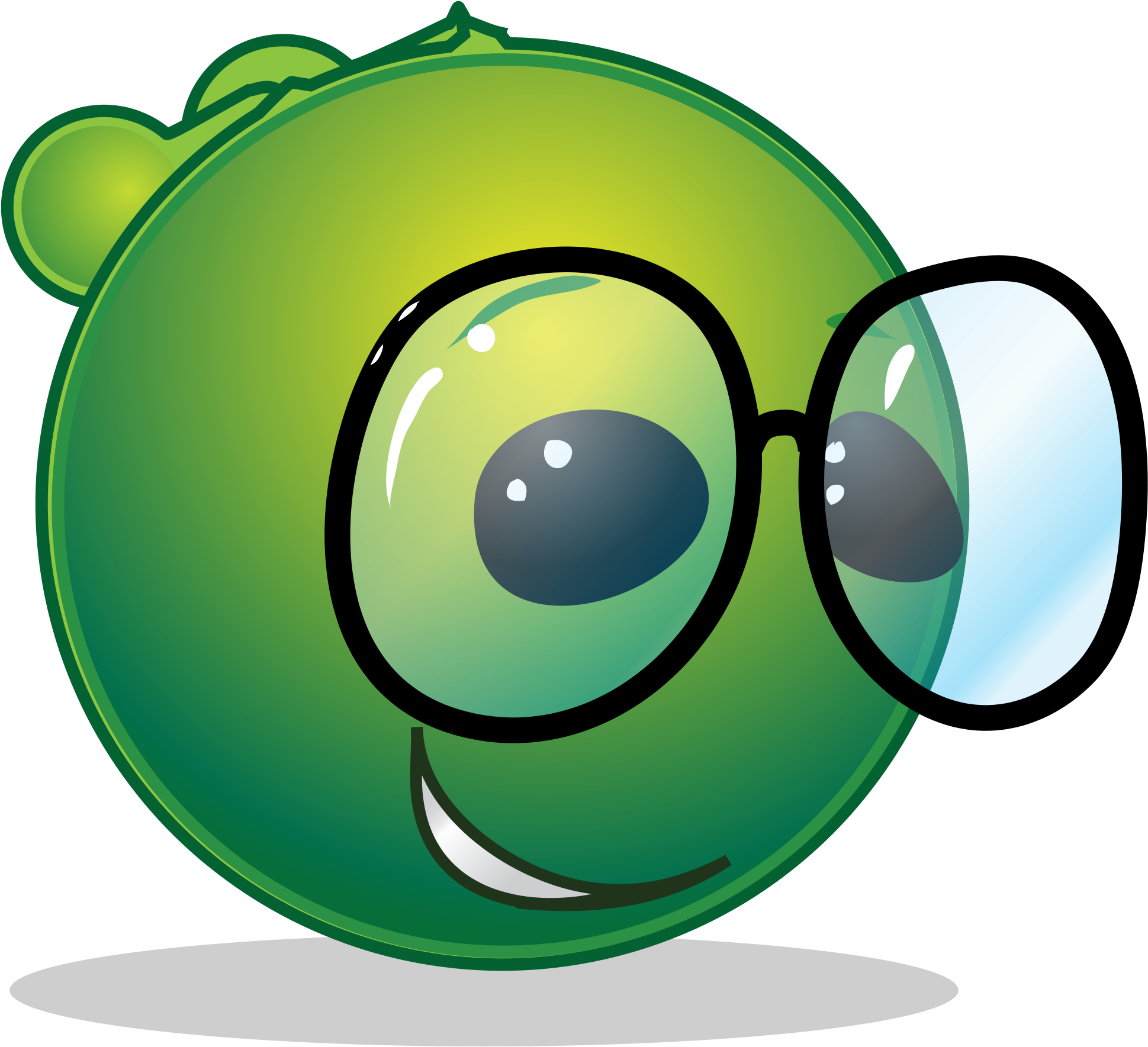 Open - Nerdy Alien Clipart (2000x1826), Png Download