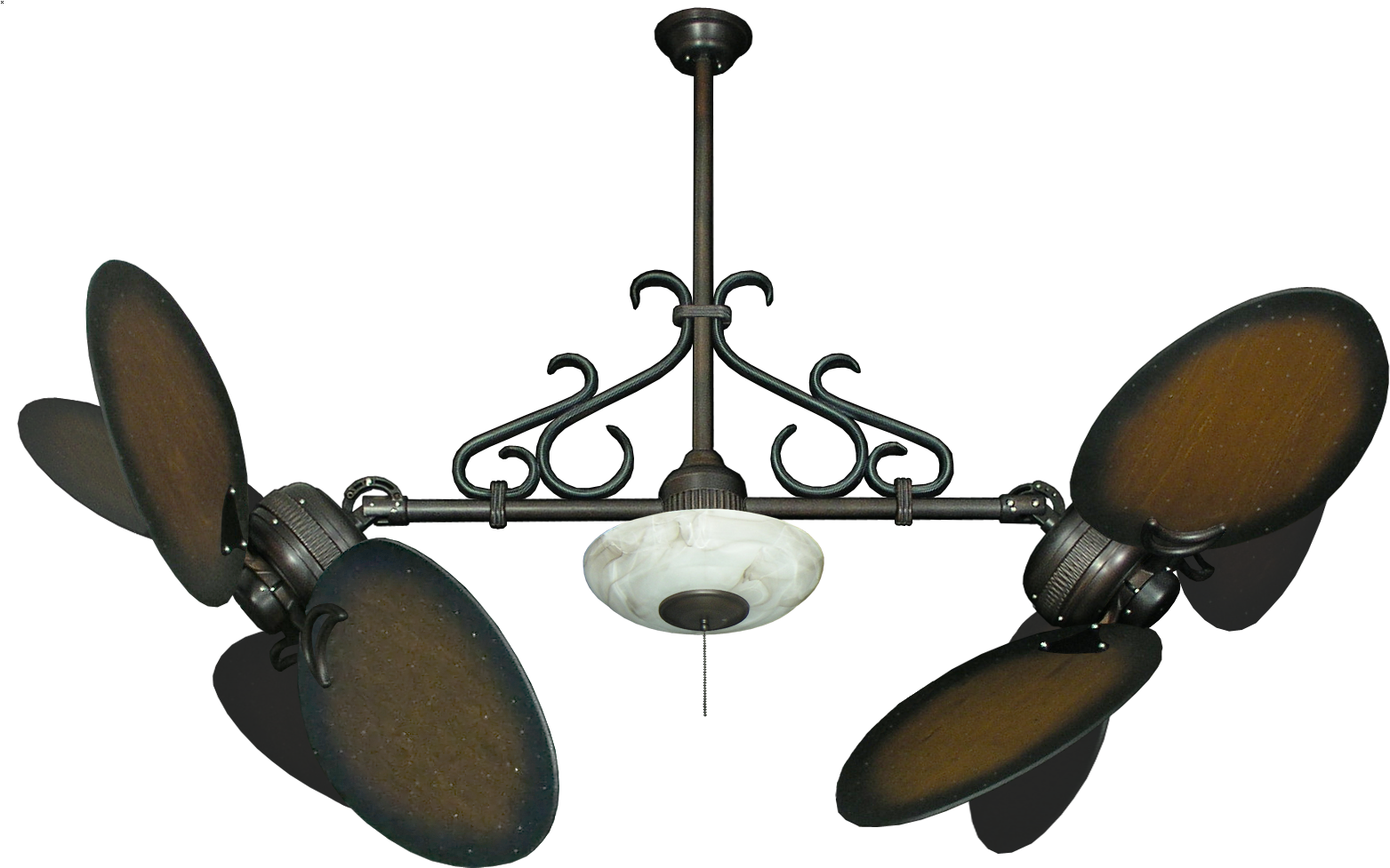 Metal Fan Cliparts - Gulf-coast Twin Star Ii Dual Motor Ceiling Fan Gulf - Png Download (1600x1040), Png Download