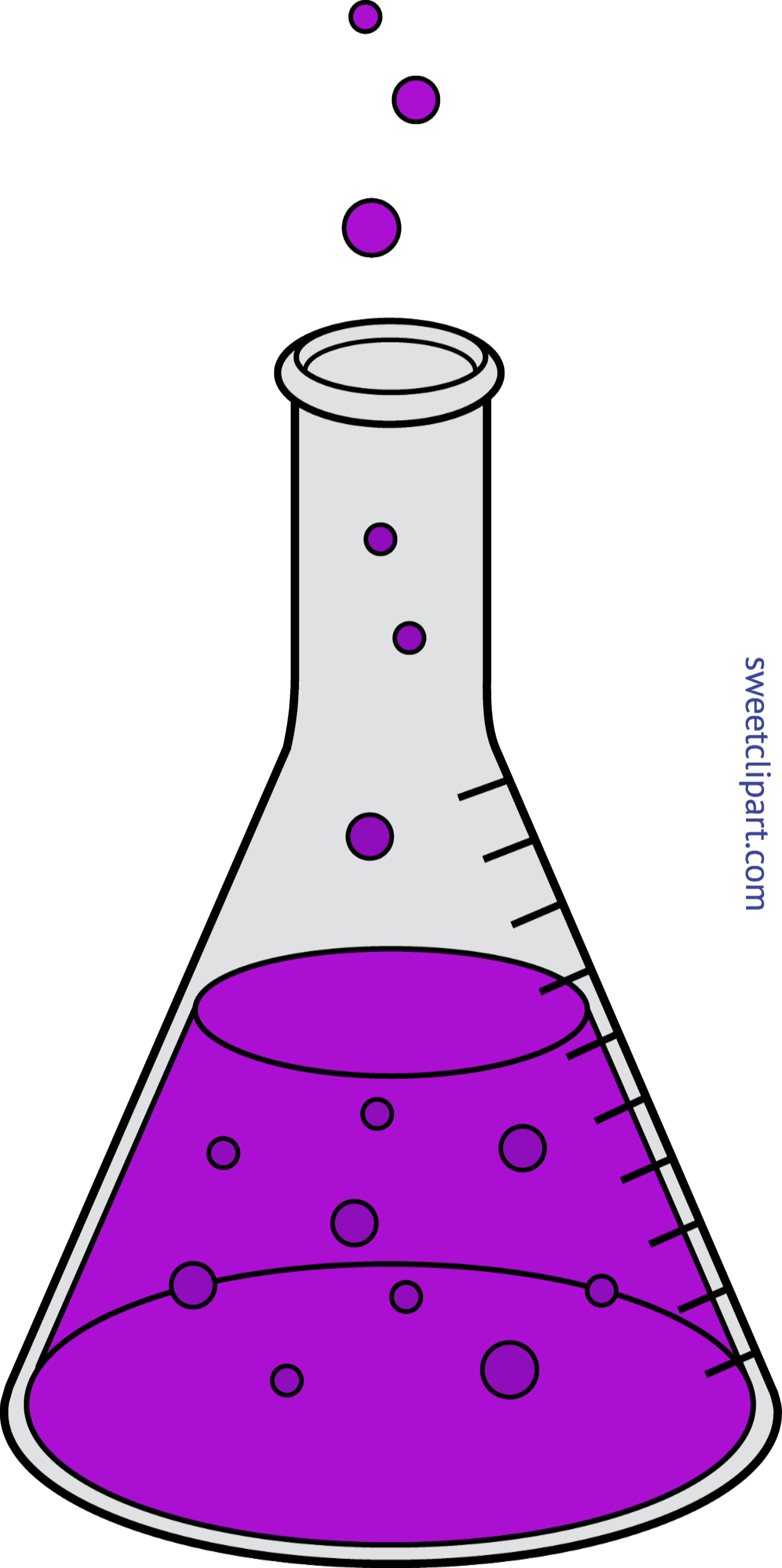 Flask Transparent Science - Beaker Clip Art - Png Download (3566x7152), Png Download