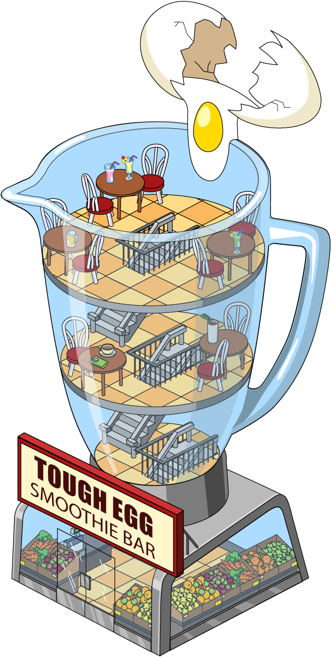Fg Building Tougheggsmoothiebar - Cartoon Clipart (664x1312), Png Download